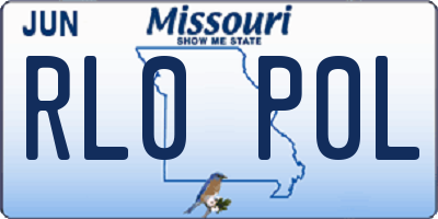 MO license plate RL0P0L