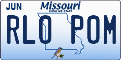 MO license plate RL0P0M