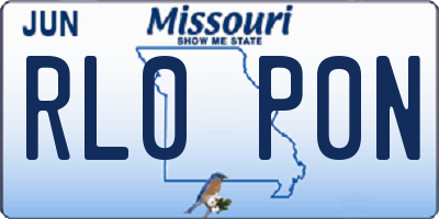 MO license plate RL0P0N