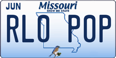MO license plate RL0P0P