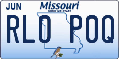 MO license plate RL0P0Q