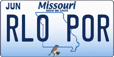 MO license plate RL0P0R