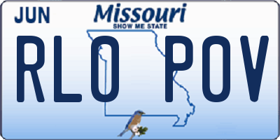 MO license plate RL0P0V