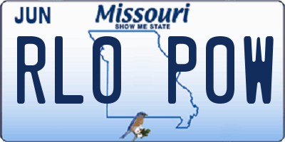 MO license plate RL0P0W
