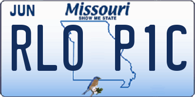 MO license plate RL0P1C