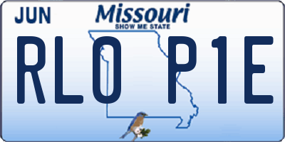 MO license plate RL0P1E