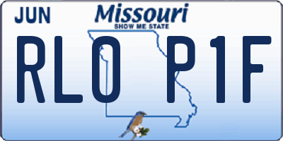 MO license plate RL0P1F