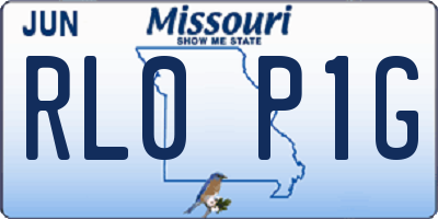MO license plate RL0P1G