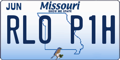 MO license plate RL0P1H