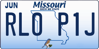 MO license plate RL0P1J