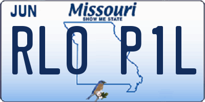 MO license plate RL0P1L