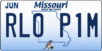 MO license plate RL0P1M