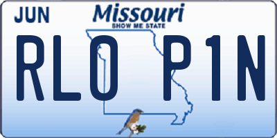 MO license plate RL0P1N