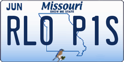 MO license plate RL0P1S