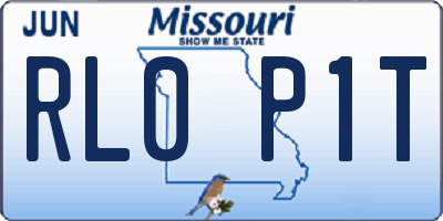 MO license plate RL0P1T