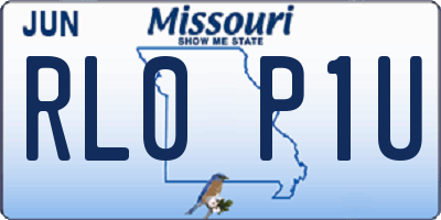 MO license plate RL0P1U
