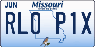 MO license plate RL0P1X