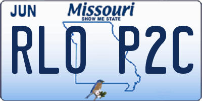 MO license plate RL0P2C