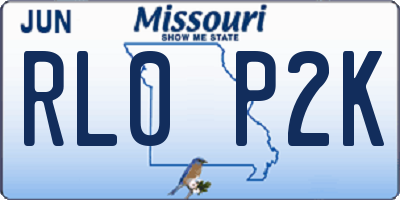 MO license plate RL0P2K