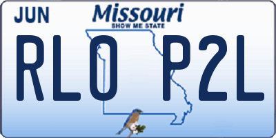 MO license plate RL0P2L