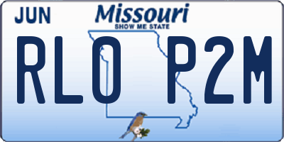 MO license plate RL0P2M