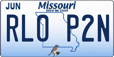MO license plate RL0P2N