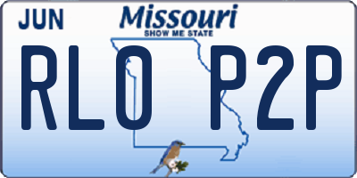 MO license plate RL0P2P