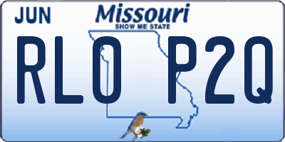 MO license plate RL0P2Q