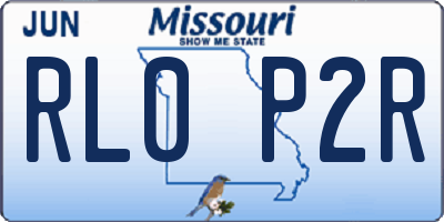 MO license plate RL0P2R