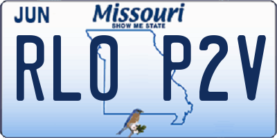MO license plate RL0P2V