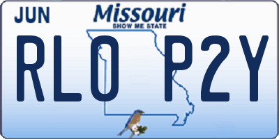 MO license plate RL0P2Y