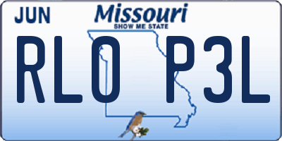 MO license plate RL0P3L