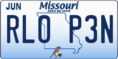 MO license plate RL0P3N