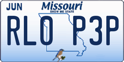MO license plate RL0P3P