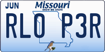 MO license plate RL0P3R