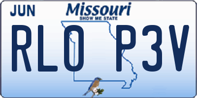 MO license plate RL0P3V