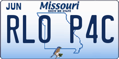 MO license plate RL0P4C