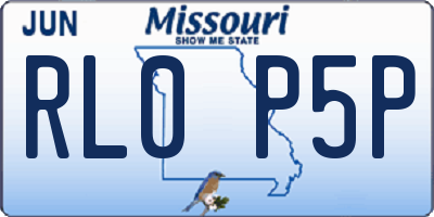 MO license plate RL0P5P