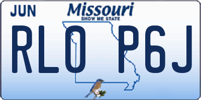 MO license plate RL0P6J