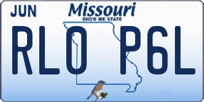 MO license plate RL0P6L