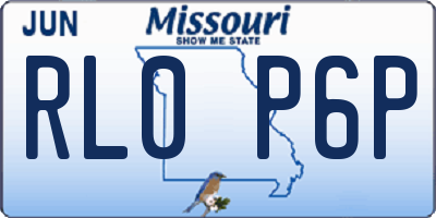 MO license plate RL0P6P