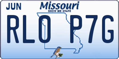 MO license plate RL0P7G