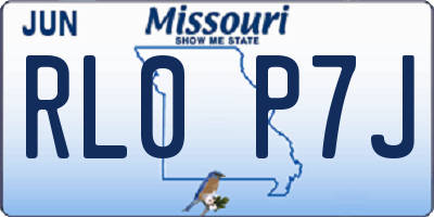 MO license plate RL0P7J
