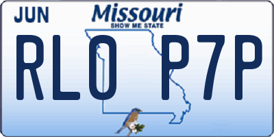 MO license plate RL0P7P