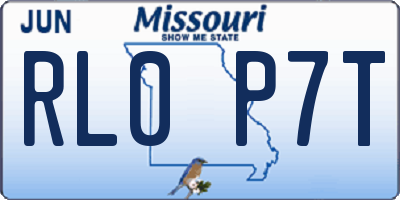 MO license plate RL0P7T