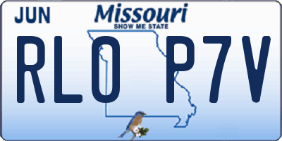 MO license plate RL0P7V