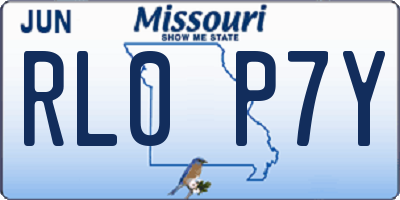 MO license plate RL0P7Y