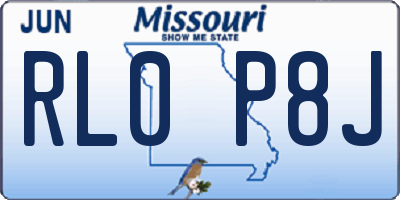 MO license plate RL0P8J