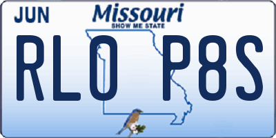 MO license plate RL0P8S