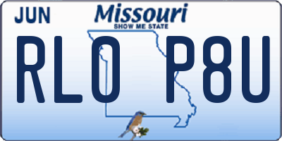 MO license plate RL0P8U